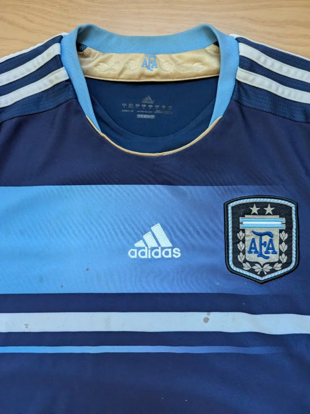VINTAGE! Adidas Argentina AFA 2011 Away Jersey Navy Blue ClimaCool (Mens Small)